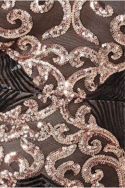 Goddiva Contrast Sequin Long Sleeve Midi Dress - Champagne 9 Goddiva Contrast Sequin Long Sleeve Midi Dress - Champagne -Liquosmi Store t6lyXXsa 13080