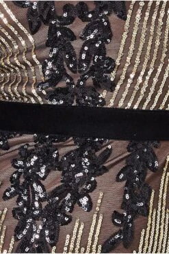Goddiva Long Sleeve Sequin Party Midi Dress - Black -Liquosmi Store tVBUTx3j 5281