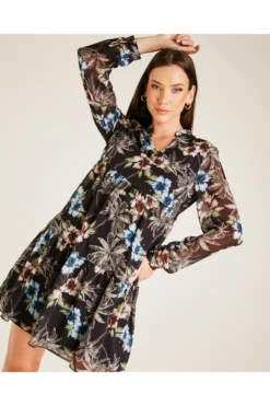 Dusty Pink Hawaii Print Smock Dress | Blue 7 Dusty Pink Hawaii Print Smock Dress | Blue -Liquosmi Store uGmuGR2L 12051