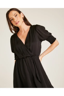 Dusty Pink Flared Hem Wrapped Dress -Liquosmi Store vWdqDOxr 12041