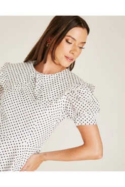 Dusty Pink Polka Dot Collar Mini Dress -Liquosmi Store wfegBxIe 12033