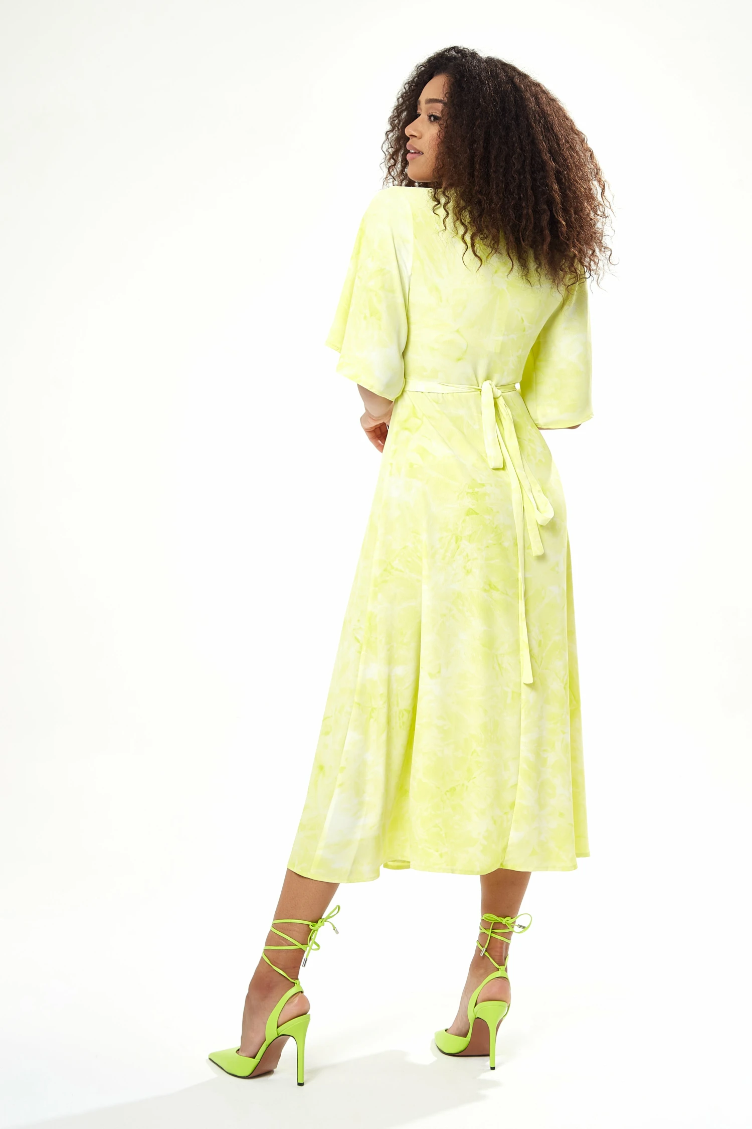 Liquorish Midi Wrap Dress In Yellow 3 Liquorish Midi Wrap Dress In Yellow - Image 3